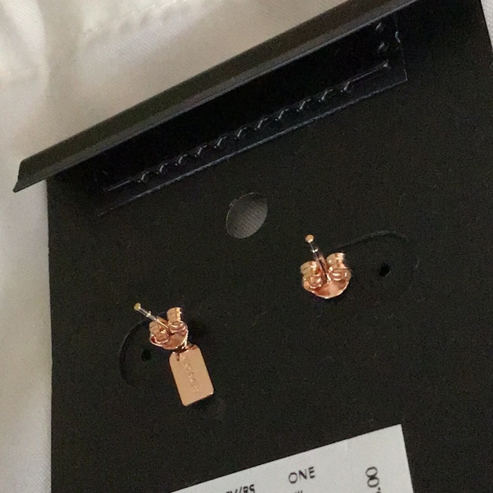 Coach Heart Halo Stud Earrings - Picture 3 of 4